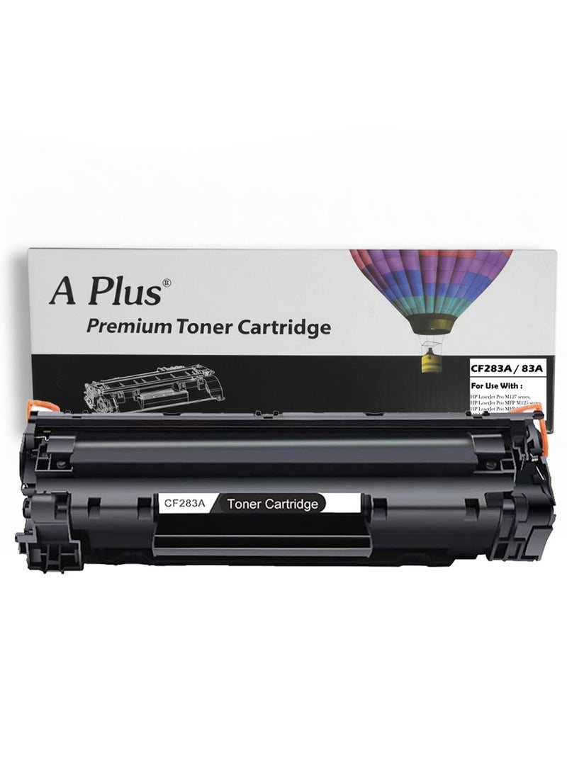 APlus 83A (CF283A) High-Yield Compatible Black Toner Cartridge for HP LaserJet Pro MFP M125, M127, M201, M225 Series - Image 1